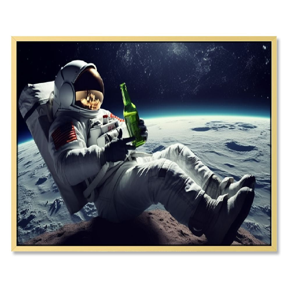 Creowell Astronaut Canvas Wall Art Pictures - Spaceman Have A Rest on ...