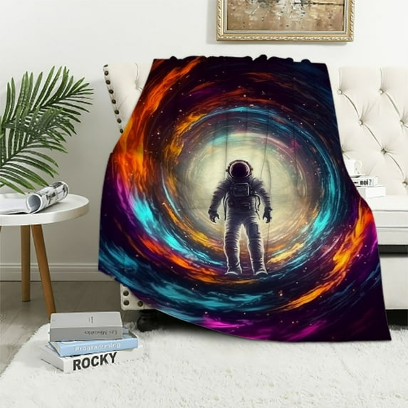 Creowell Astronaut Space Art Soft Cozy Printed Blanket & Throw for All Seasons | Exquisite Gift 50x60in