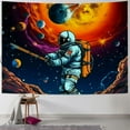 thumbnail image 1 of Creowell  Astronaut Space Tapestry for Bedroom, Cool Galaxy Moon Decor Wall Hanging for Men Guys, Outer Spaceman Baseballer Art Posters Aesthetic for Boys Men Dorm Living Room 40x30inch, 1 of 6