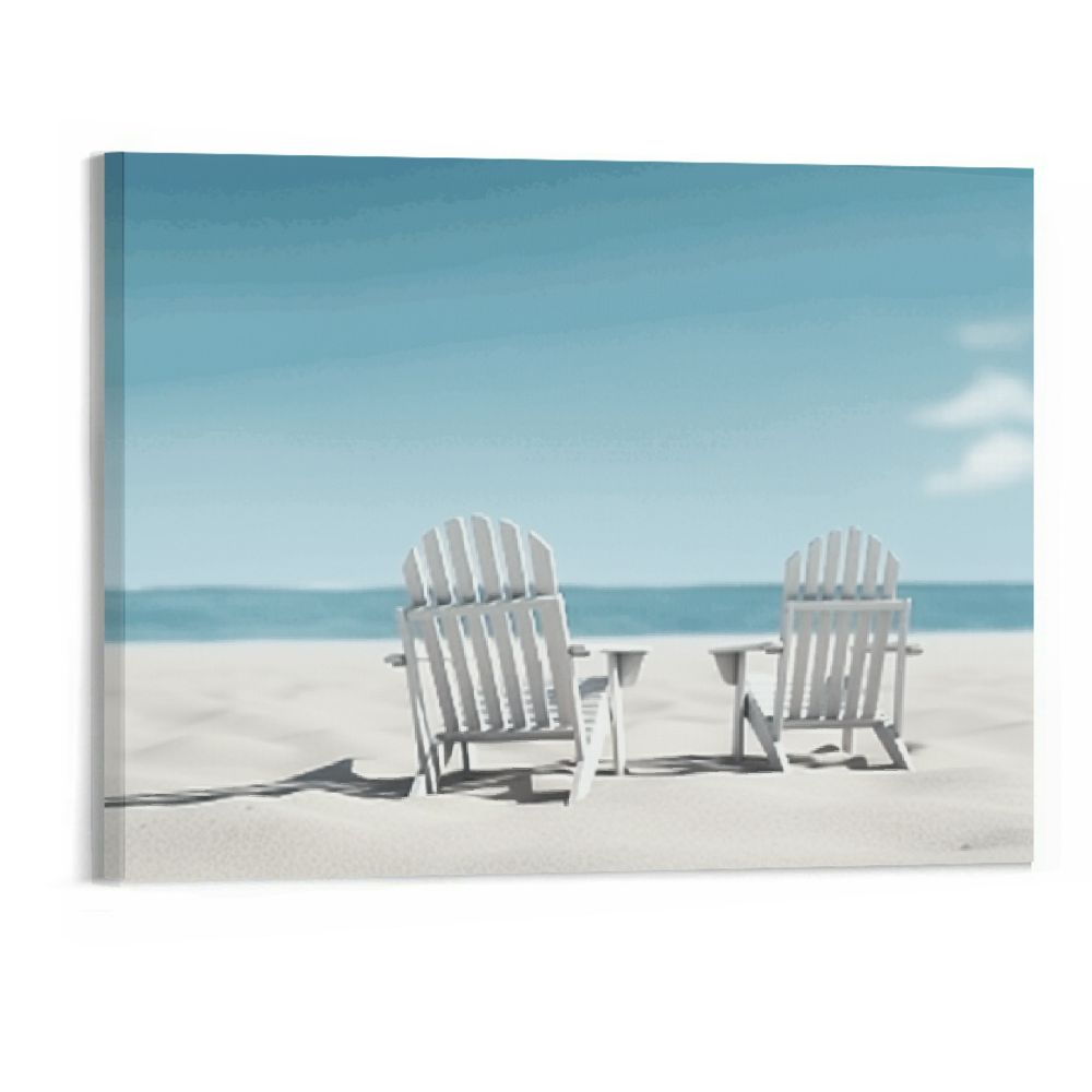 beach chair wall art, image size:1000x1000