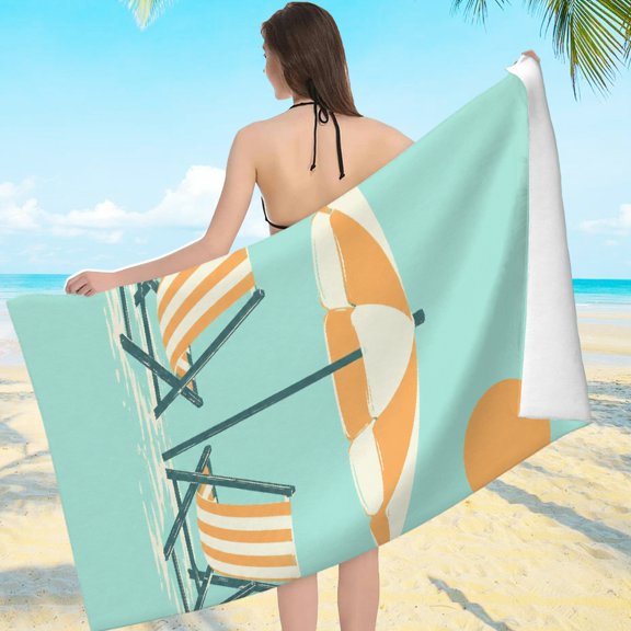 Creowell Beach Chairs Sun Parasol Quick Dry, Ultra-Soft Microfiber Machine Washable Beach Pool Great Gift