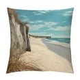 thumbnail image 1 of Creowell Beach Cliff Ocean Pillow Covers for Couch Sofa Indoor Outdoor Pillows Soft and Durable 1PC 22x22in, 1 of 5