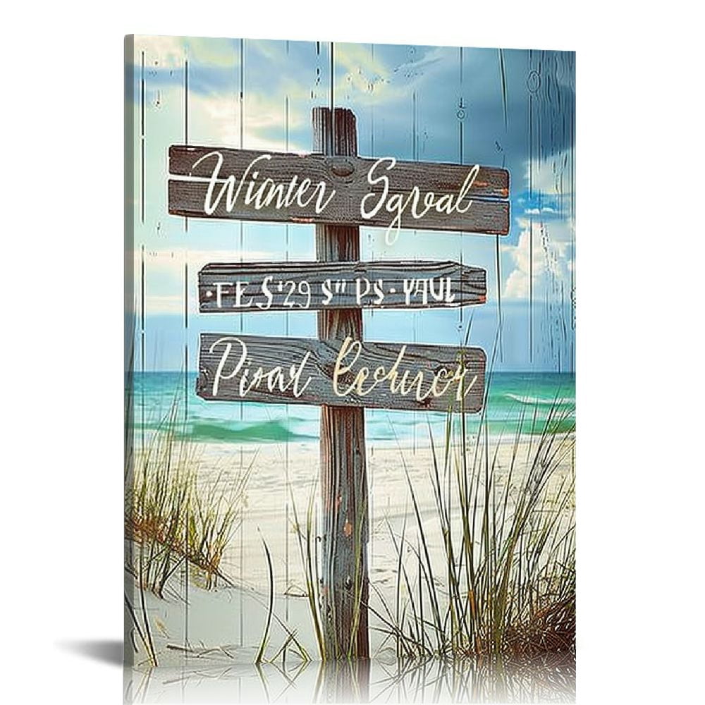 Creowell Beach Coastal Bathroom Wall Art Motivational Ocean Wall Decor ...