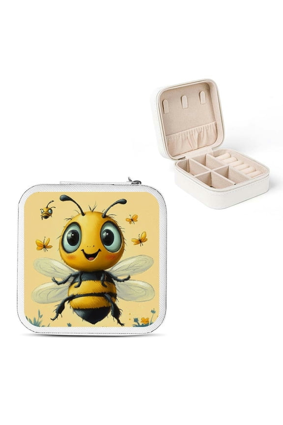 Bee Flexible Storage Jewelry Box for Travel and Organization White