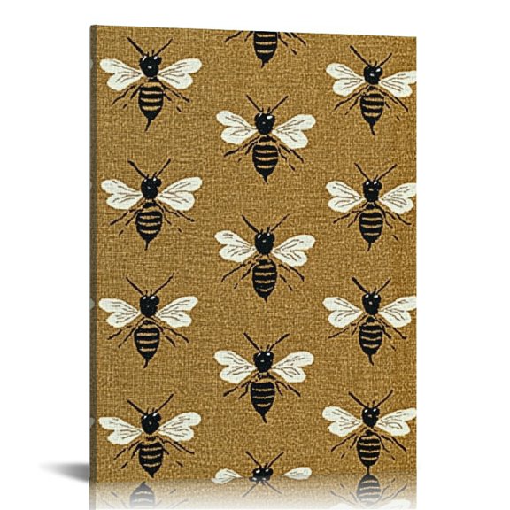 Creowell Bees Pattern Art Modern Canvas Prints Wall Decor 12x16 16x20in