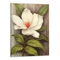 thumbnail image 1 of Creowell Beige Flower Canvas Wall Art: Modern Elegant Blooming Floral Artwork Heavy Textured Blossom Magnolia Prints Vintage Botanical Painting Abstract Nature Plant Picture for Bedroom -16x20 In, 1 of 3