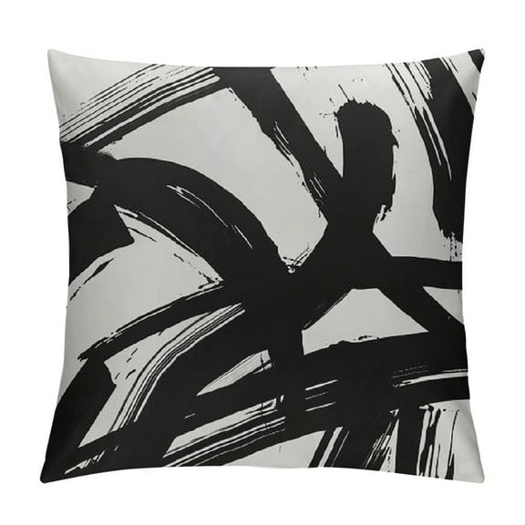 Creowell Black and Beige Pillow Cases Geometric Abstract Neutral Art Throw Pillow Cover Boho Decorative Cushion Cover, Double-Sided Printing For Bedroom Bed Outdoor Car Couch So,Multi-Size