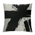 thumbnail image 1 of Creowell Black and Beige Throw Pillows Cover，Abstract Modern Pillow Covers，Black and Beige Bedroom Decor，Abstract Pillow Covers for Home livingroom Bedroom 18x18in, 1 of 5