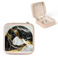 thumbnail image 1 of Creowell Black Marble Gold Accents Jewelry Box for Necklaces Rings Earrings Pink, 1 of 5
