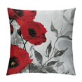 thumbnail image 1 of Creowell  Black Red Flower Pillow Covers Love Pillow Covers Decorative Square Throw Pillow Covers Couple Cushion Cases Home Decor for Sofa Bedroom Car, 1 of 5