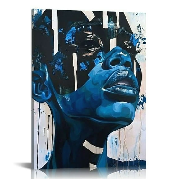 Creowell Black Women Wall Art African American Women Canvas Wall Art Black Queen Poster Abstract Modern Canvas Prints Painting Home Decor For Bedroom LivingRoom 16x20 in/12x16 in