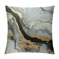 Creowell Black and Gold Marble Throw Pillow Covers Decorative Black