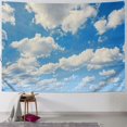 thumbnail image 1 of Creowell  Blue Sky Tapestry White Cloud Tapestry Wall Hanging Ceiling Tapestries Clear Sunny Sky Clouds Backdrop Art Poster Wall Decor for Bedroom Living Room Dorm Kitchen Bathroom 60x50inch, 1 of 6