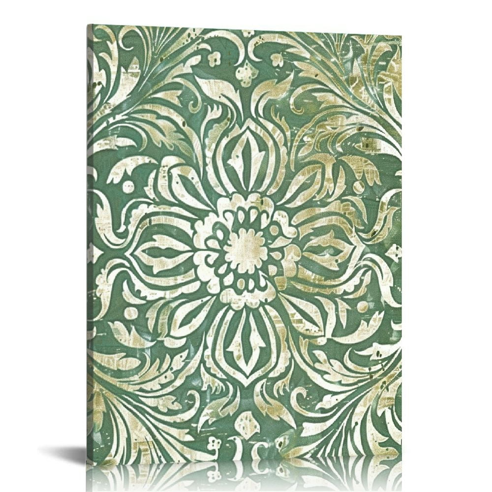 Creowell Boho Flower Canvas Wall Art for Bedroom Modern Home Vintage