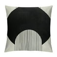 thumbnail image 1 of Creowell  Boho Pillow Covers , Mid Century Modern Arch Sun Decor Throw Pillow Cover Decorative Boho Cushion Cover with Zipper, Black and White,Multi-Size White, 1 of 5