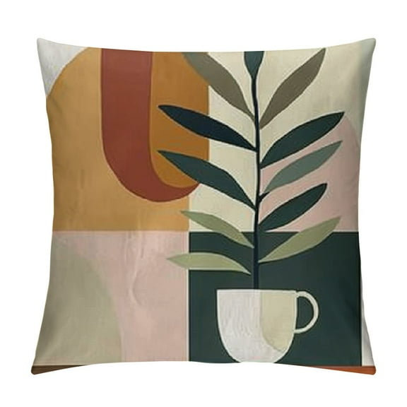 Creowell Boho Pillow Covers Throw Pillow Covers  Decorative Pillow Covers Mid Century Modern Couch Pillow Covers Outdoor Pillow Covers