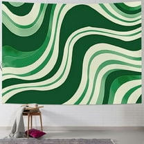 Creowell Boho Sage Green Tapestry for Teen Girls Bedroom Aesthetic, Vintage Abstract Swirl 70s 80s Minimalist Simple Tapestries Wall Hanging for College Dorm Home Decor 40x30inch