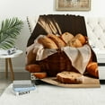 thumbnail image 1 of Creowell Bread Basket Table Throw Blanket for Couch Sofa Bed Office Travel Camping School All Seasons Soft Plush Blanket - Flannel Material 50x60in, 1 of 6
