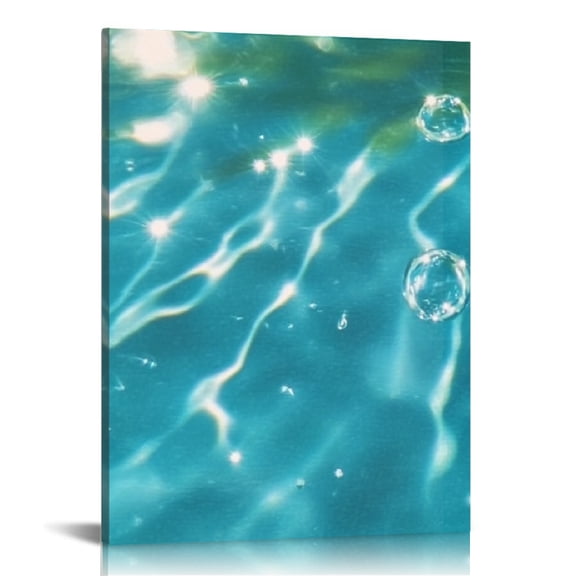 Creowell Bubbles Hologram Canvas Wall Art Decor for Home Office 12x16in