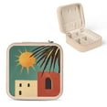 thumbnail image 1 of Creowell Building Sun Palm Tree Jewelry Storage Box for Women Pink, 1 of 5