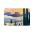 thumbnail image 1 of Creowell Cactus Mountains Sunset Bath Rug Fast Absorption Home Decor 24x16in, 1 of 5