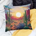 thumbnail image 1 of Creowell   Cactus Tropical Throw Pillow Covers Abstract Wild West Desert Pillow Covers Western Bedroom Decor Farmhouse Nature Succulent Plants Decorative Square Pillow Cases 20x20in, 1 of 5