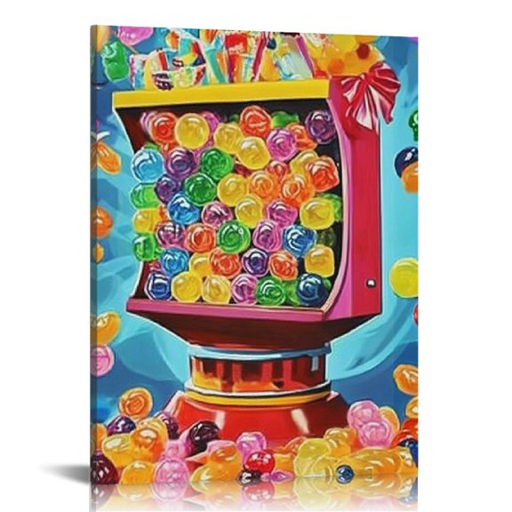 Creowell Candy Canvas Print Wall Art Home Decor 12x16 16x20 Inches 12x16in