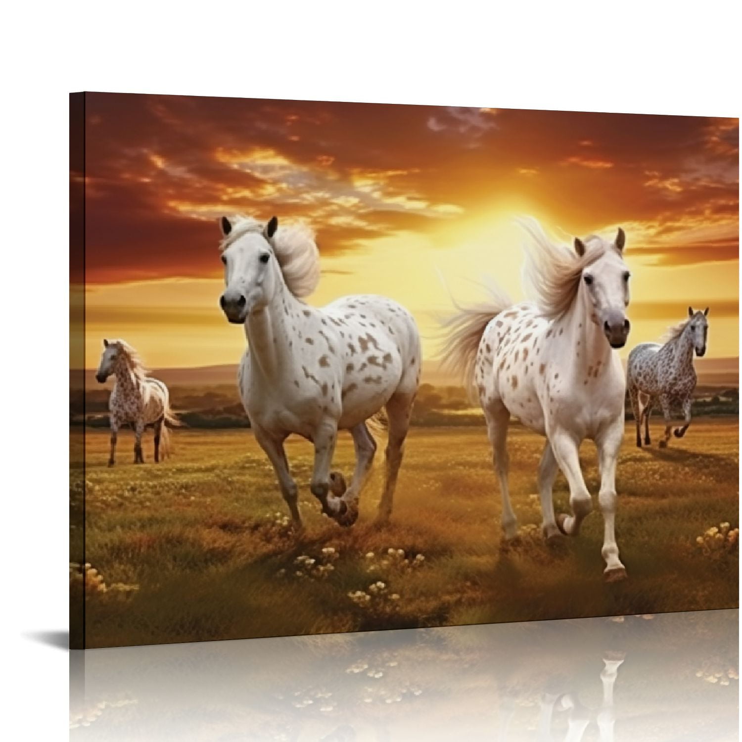 Creowell Canvas Wall Art Horse Picture Canvas Prints Modern Decor Wall ...