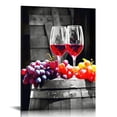 thumbnail image 1 of Creowell Canvas Wall Art For Kitchen Wall Decor For Dining Room Black And White Wall Paintings Modern Restaurant Canvas Art Prints Red Wine Glass Pictures For Living Room Home Decor 16x20 in/12x16 in, 1 of 4