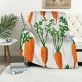 thumbnail image 1 of Creowell  Carrot Throw Blanket Soft Throw Blanket for Bed Lightweight Blanket for Couch Sofa Cute Home Decor Easter White, 1 of 6