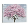 thumbnail image 1 of Creowell Cherry Blossom Canvas Wall Art: Sliver Canvas Abstract Pink Flowers Cherry Blossom Tree Paintings for Wall for Girl Living Room Framed Easy to Hang (20x16 Inch), 1 of 3
