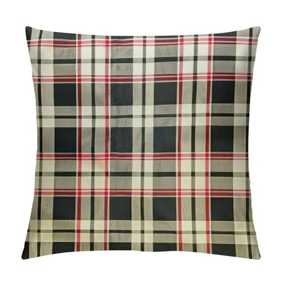 Creowell Christmas Decor White Plaids Pillow Covers Buffalo Check Throw Pillow Cover Tartan Cushion Cover Case for Couch Sofa Home Decoration White