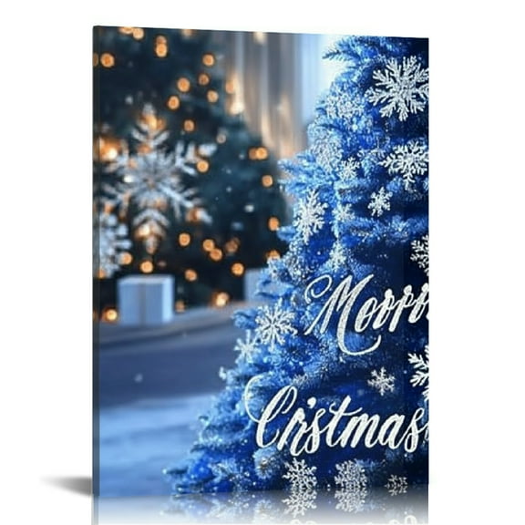 Creowell Christmas Tree Snowflakes Canvas Wall Art Home Decor 12x16in