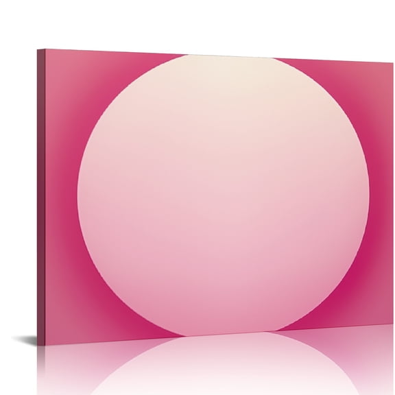 Creowell Circle Minimalist Painting Canvas Wall Art Home Decor 16x12in