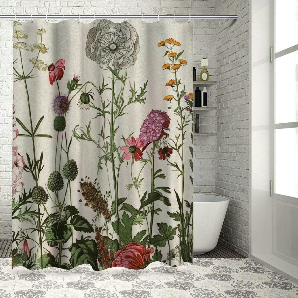 Creowell Clawfoot Tub Shower Curtain Wrap All Around Circular Round