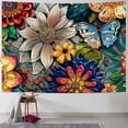 thumbnail image 1 of Creowell  Colorful Floral Tapestry Wall hanging, Bright Boho Fabric Blossom Tapestries, Multi Color Tapestry for Bedroom Home Hippie Wall Decor  40x30inch, 1 of 6