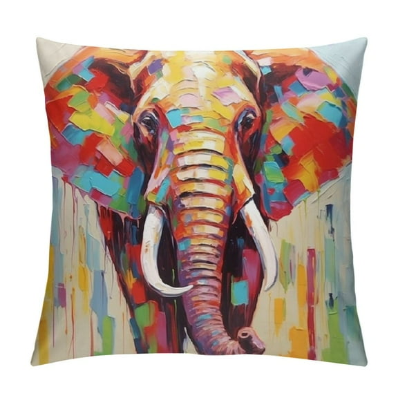 Creowell Colorful Paint Pillow Covers for Couch Sofa Indoor Outdoor Pillow Case Pillowcase 1PC 12x12in