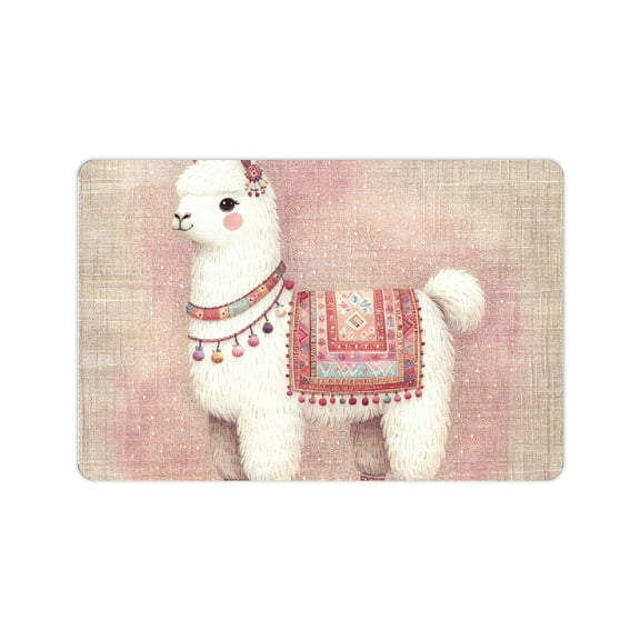 Creowell Colorful Pom-Poms Beads Diatom Mud Non-Slip Bath Mat 24x16in