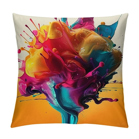 Creowell Colors Flying Object Square Pillow Cover Case for Sofa Bed Outdoor Decoration - 1PC 12x12in