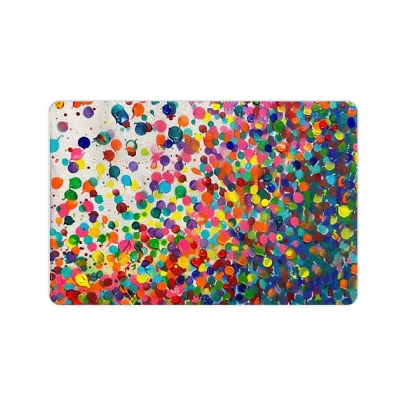 Creowell Confetti Colorful Kinetic Pointillism Diatom Mud Mats 24x16in