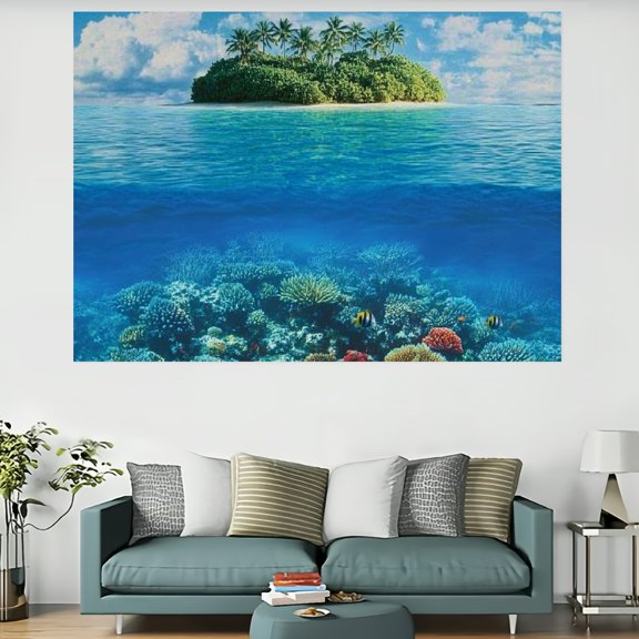 Creowell Coral Reef Fish Tapestry Wall Hanging for Home Decoration 60x40in