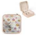 thumbnail image 1 of Creowell Cupcakes Jewelry Storage Box for Necklaces Rings Earrings Pink, 1 of 5