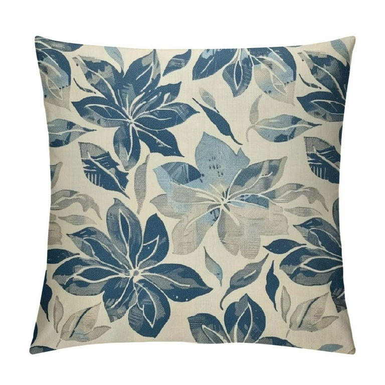 Creowell Dahlia Pillow Covers Rustic Summer Rust Geometric Floral - Main Image