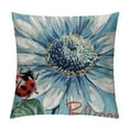 thumbnail image 1 of Creowell Daisy Bloom Floral Pillow Covers Farmhouse Spring Summer Decorations Throw Pillow Cover Sunflower Ladybug Decorative Cushion Case for Sofa Couch Home Bed, 1 of 5