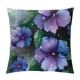 thumbnail image 1 of Creowell Decorative Throw Pillow Covers Blue Purple Flowers and Green Leaves Print Corduroy Throw Pillow Case Soft Square Couch Pillow Covers Square Cushion Case for Home Decor Living Room Bed Sofa, 1 of 5