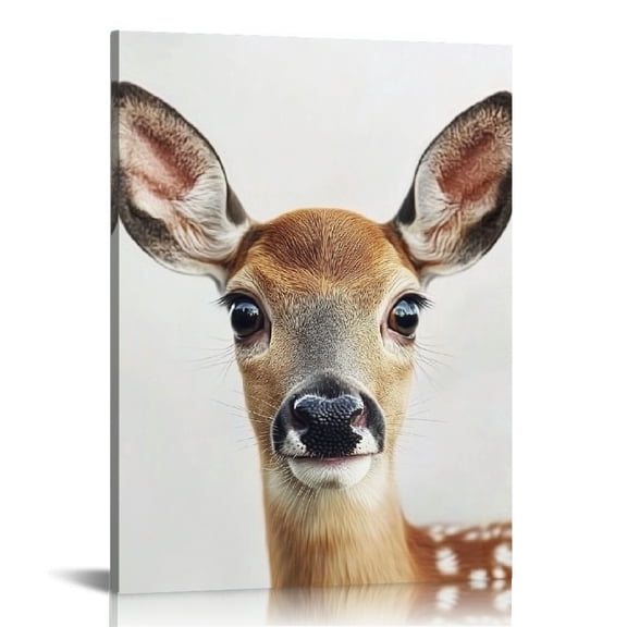 Creowell Deer Canvas Prints Wall Art Home Decor Living Room Bathroom Bedroom Office, Perfect Gift for Home Aesthetic, Leading Art for Wall Decor 12x16in