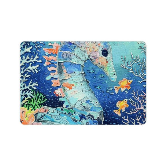 Creowell Diatom Mud Bath Mat Non-Slip Quick Drying Home Decor 24x16in