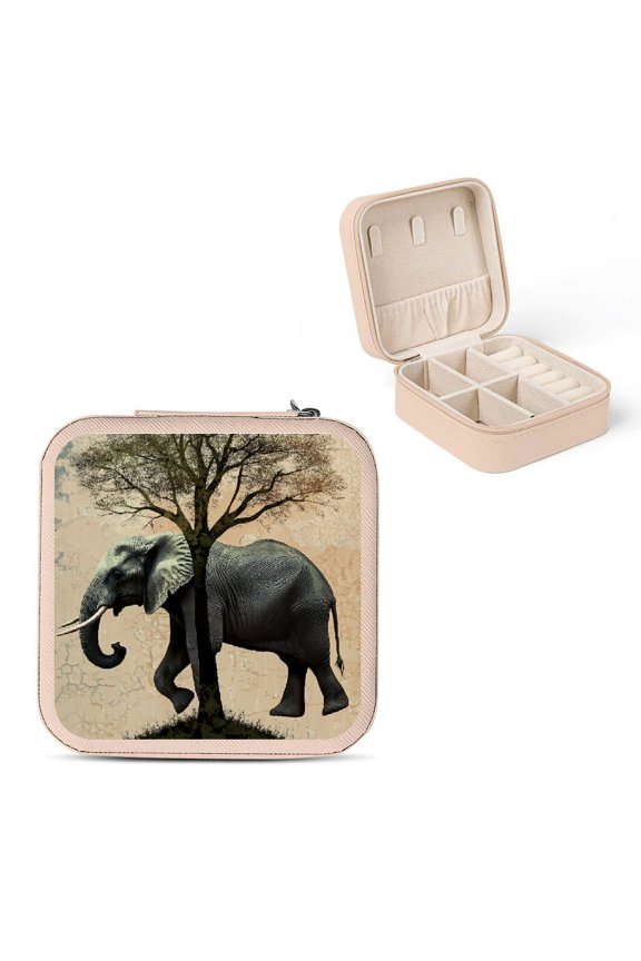 Elephant Tree Ecological Travel Jewelry Box for Bridesmaids Pink
