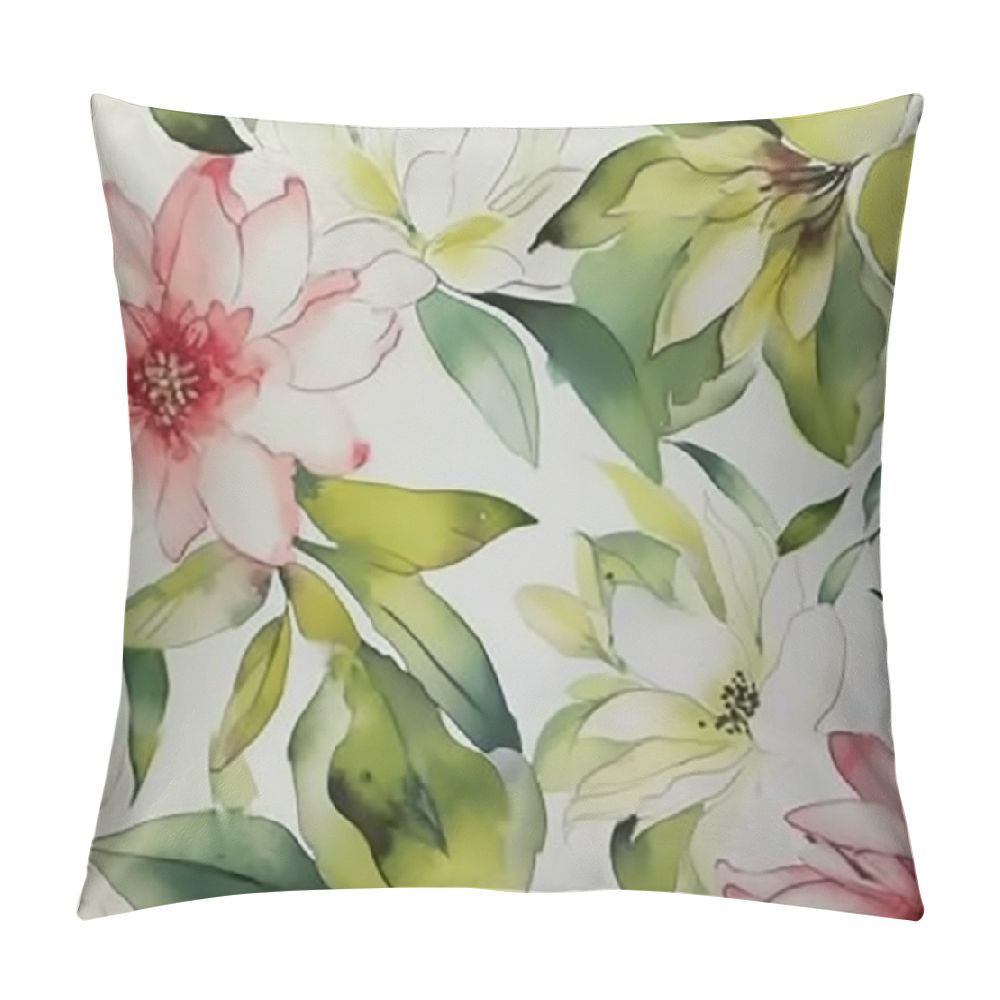 Creowell Encasa Homes Decorative Cushion Cover Spring Floral Digital
