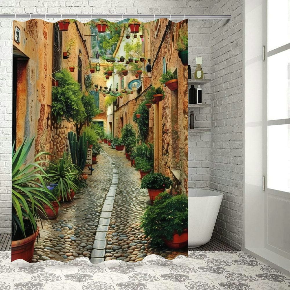 Great Description About Spanish Style Shower Curtain